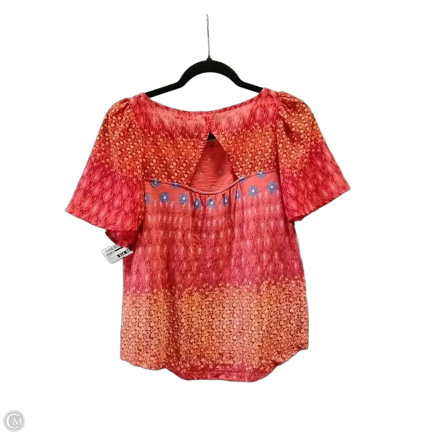 Blouse Short Sleeve By Lucky Brand In Red, Size: S
