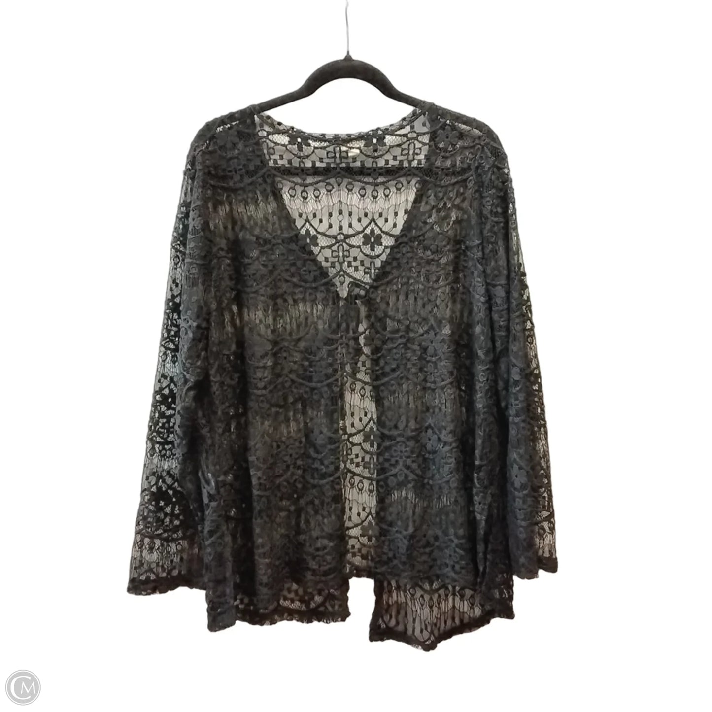 Blouse Long Sleeve By Indigo Rose In Black, Size: 1x