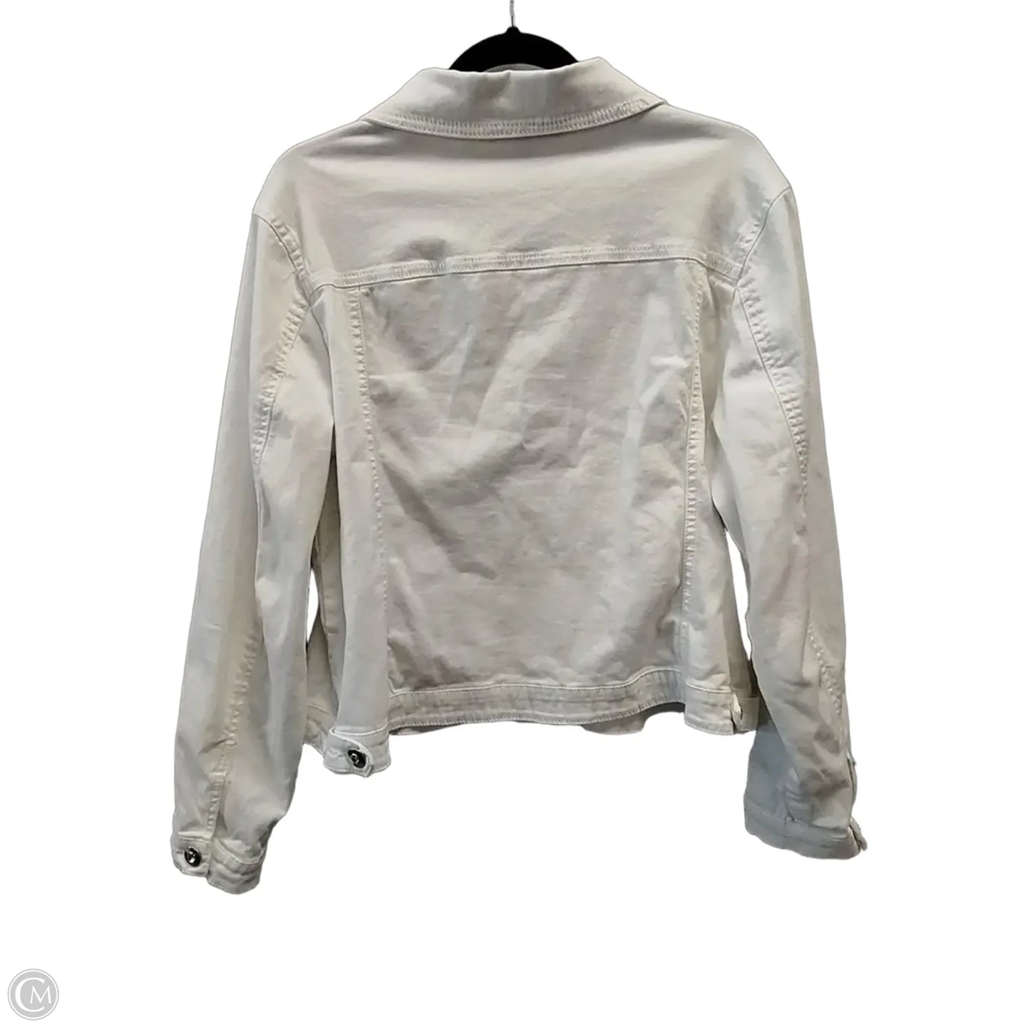Jacket Denim By Baccini In White, Size: 2x