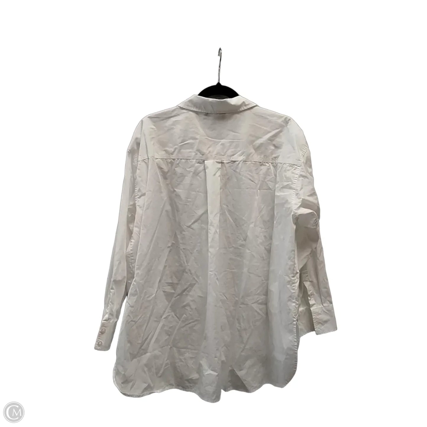 Top Long Sleeve Designer By Karl Lagerfeld In White, Size: Xl