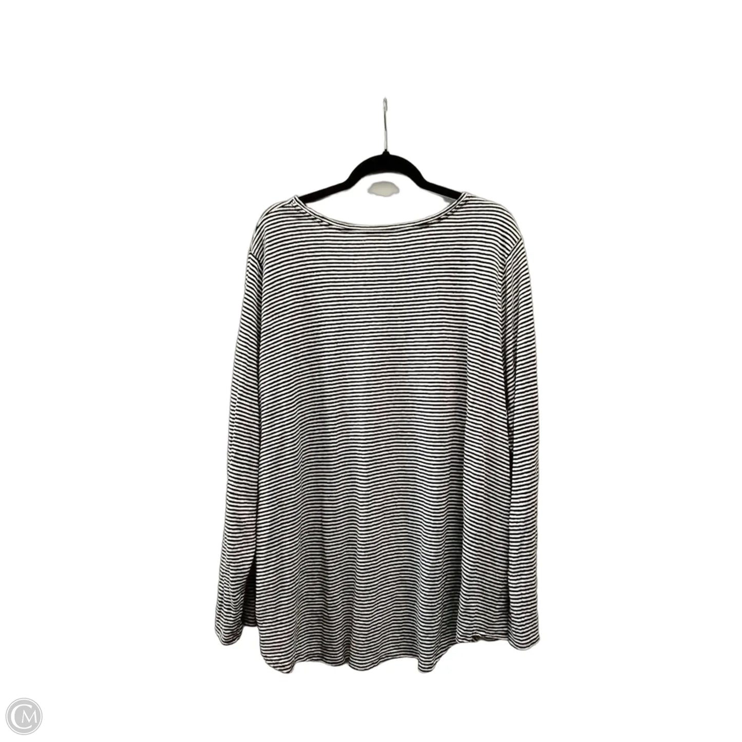 Top Long Sleeve By Eileen Fisher In Striped Pattern, Size: 3x