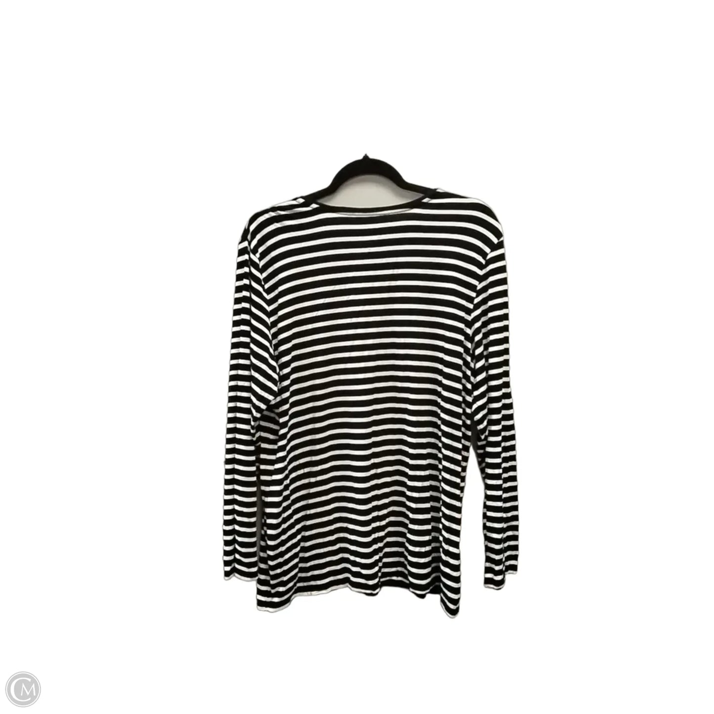 Top Long Sleeve By Chicos In Striped Pattern, Size: Xl