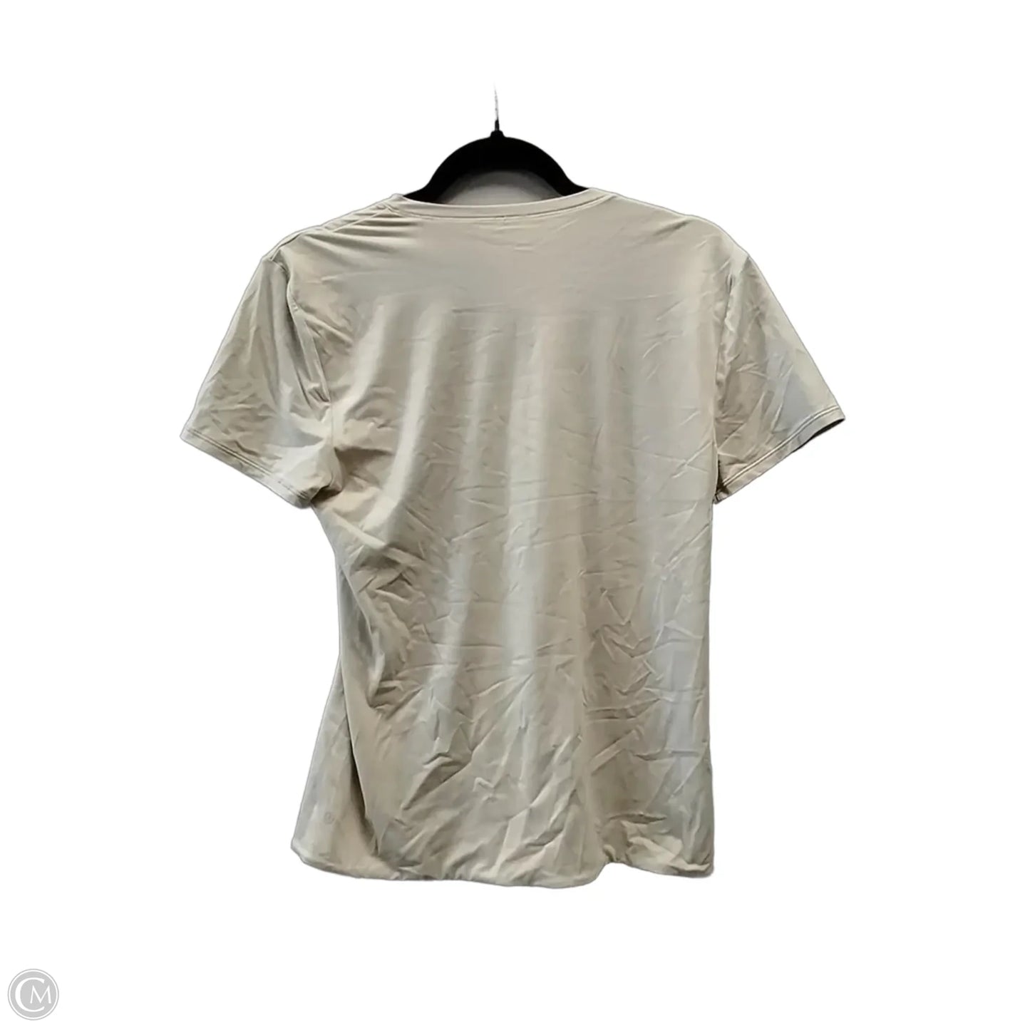 Athletic Top Short Sleeve By Lululemon In Tan, Size: L