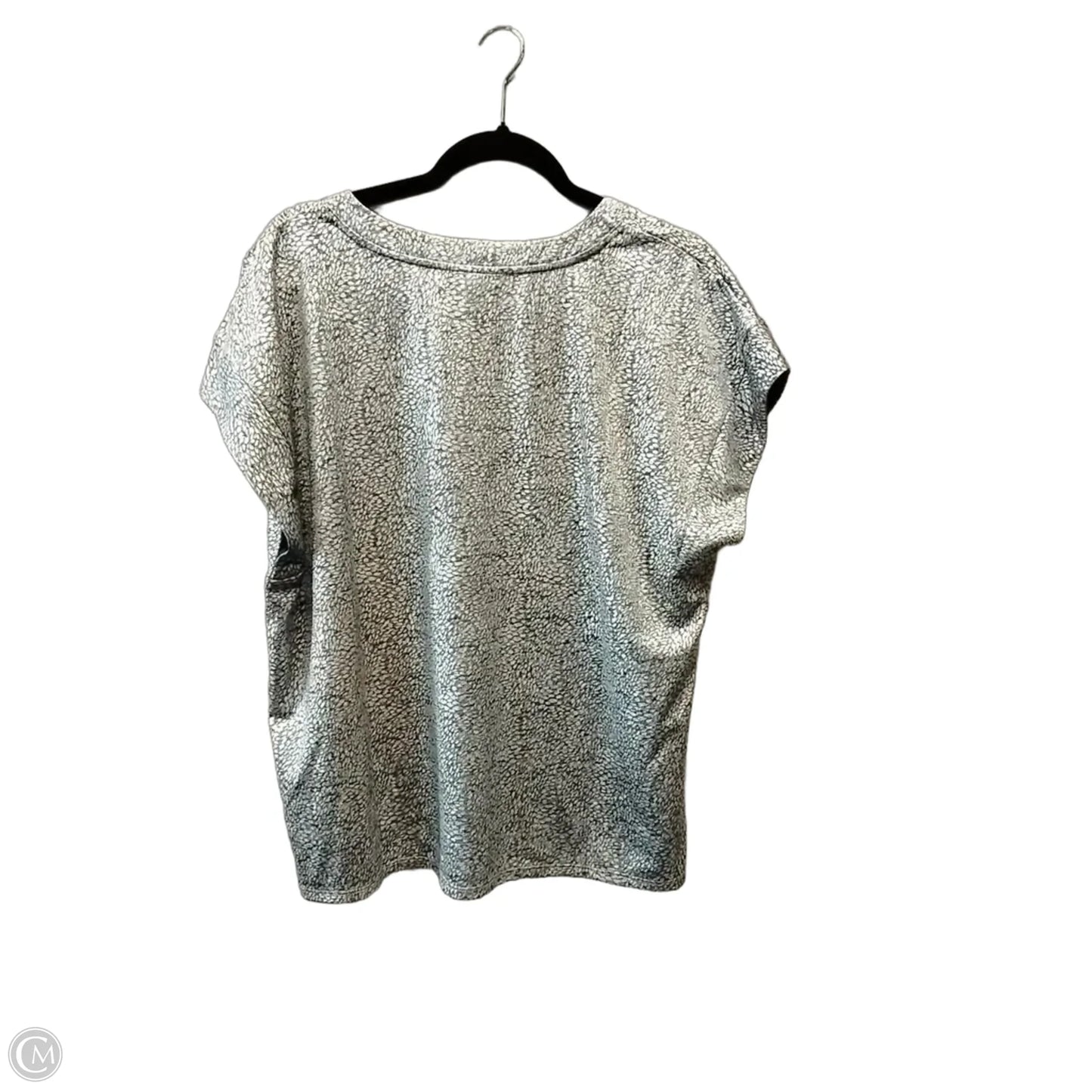 Top Short Sleeve By White House Black Market In Silver, Size: Xl