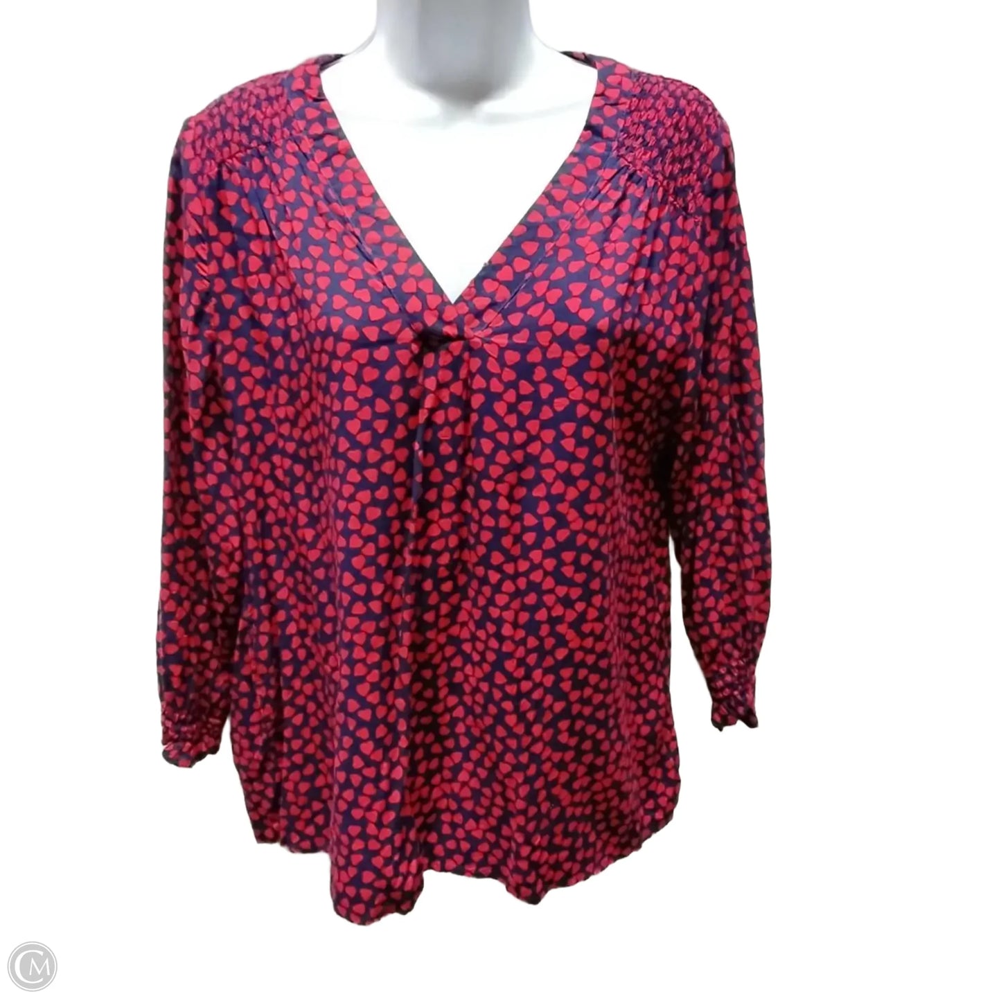 Blouse 3/4 Sleeve By Rachel Roy In Red, Size: L