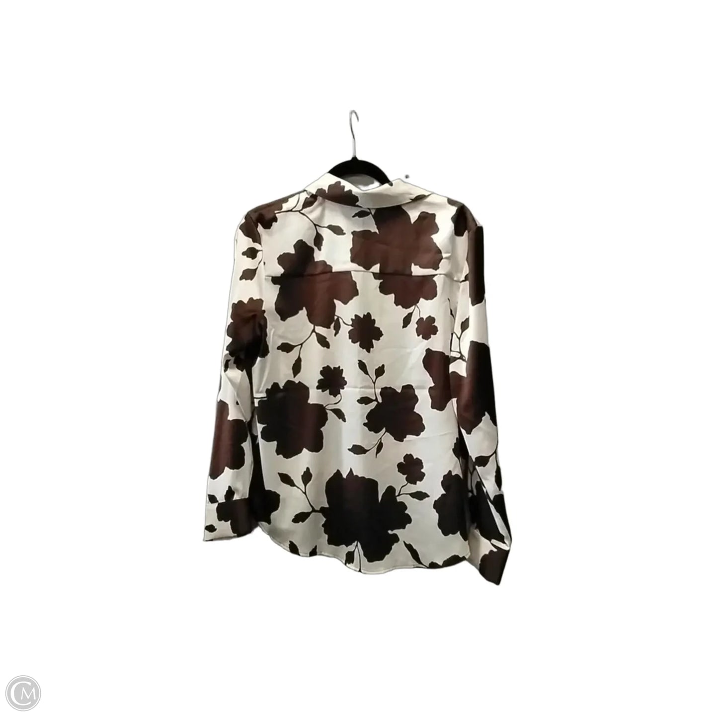Blouse Long Sleeve By Maison Damelie In Floral Print, Size: M