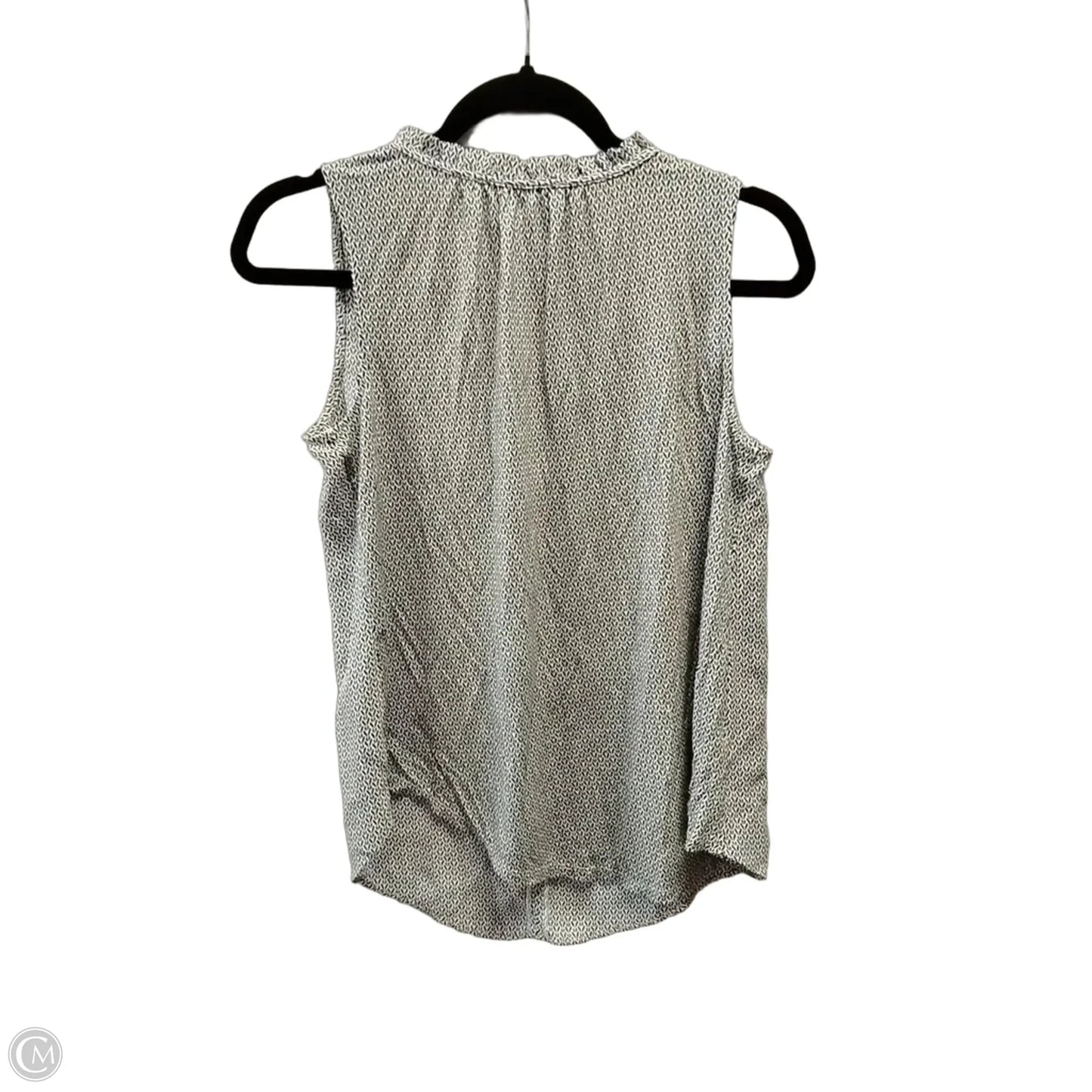 Blouse Sleeveless By Loft In Black & White, Size: Xs