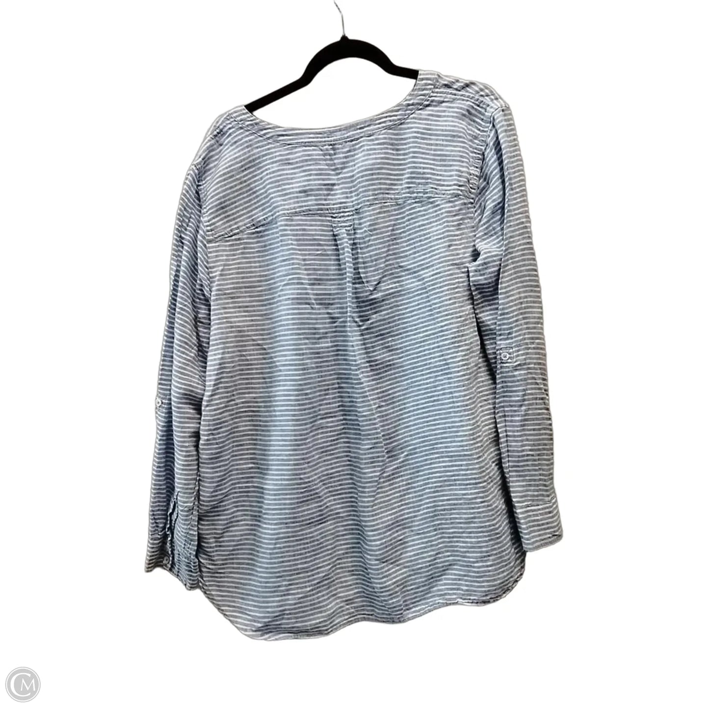 Top Long Sleeve By Talbots In Striped Pattern, Size: Xl