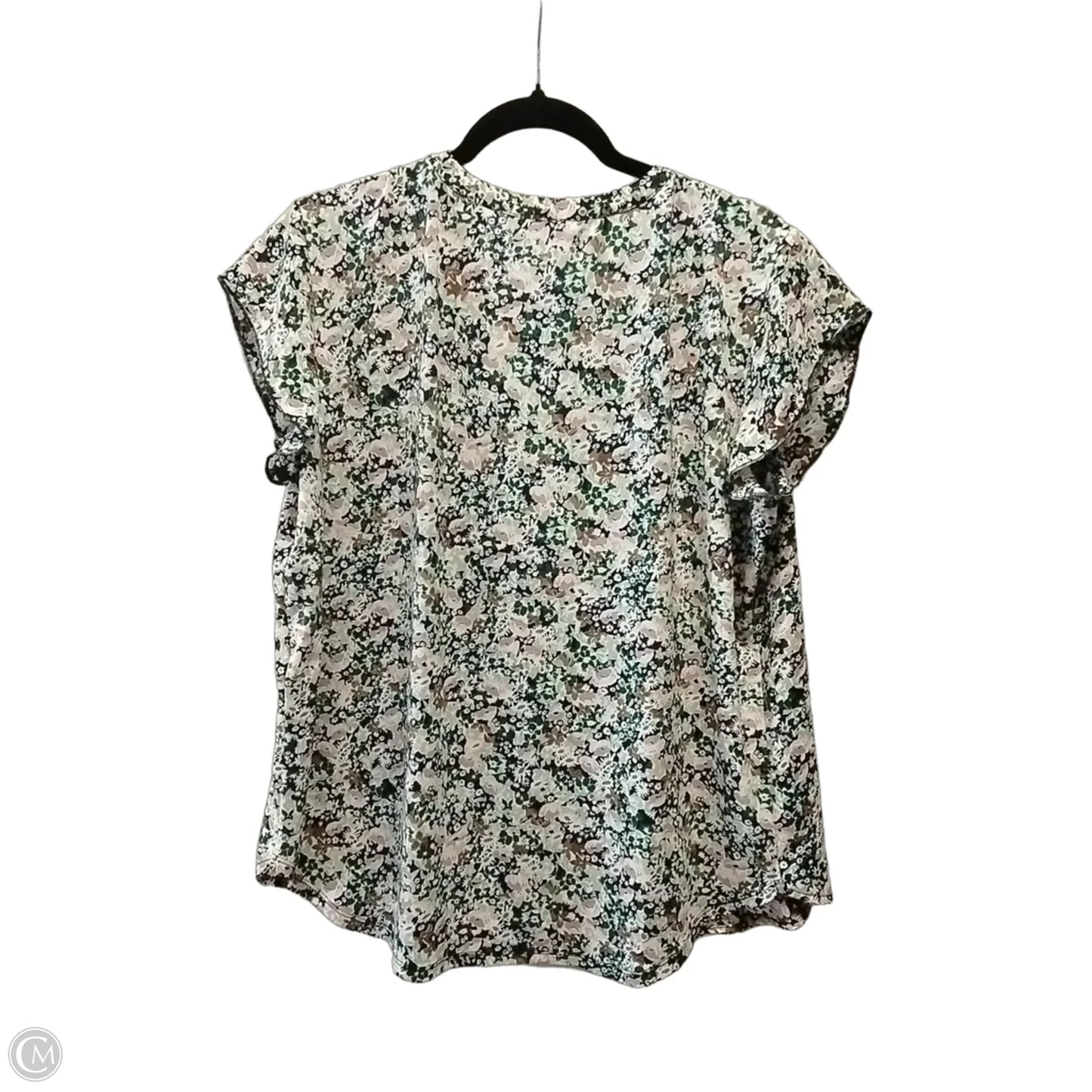 Blouse Short Sleeve By Hawthorn In Floral Print, Size: L
