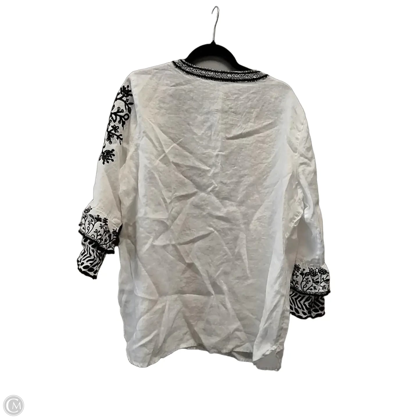 Top Long Sleeve By John Mark In White, Size: 1x