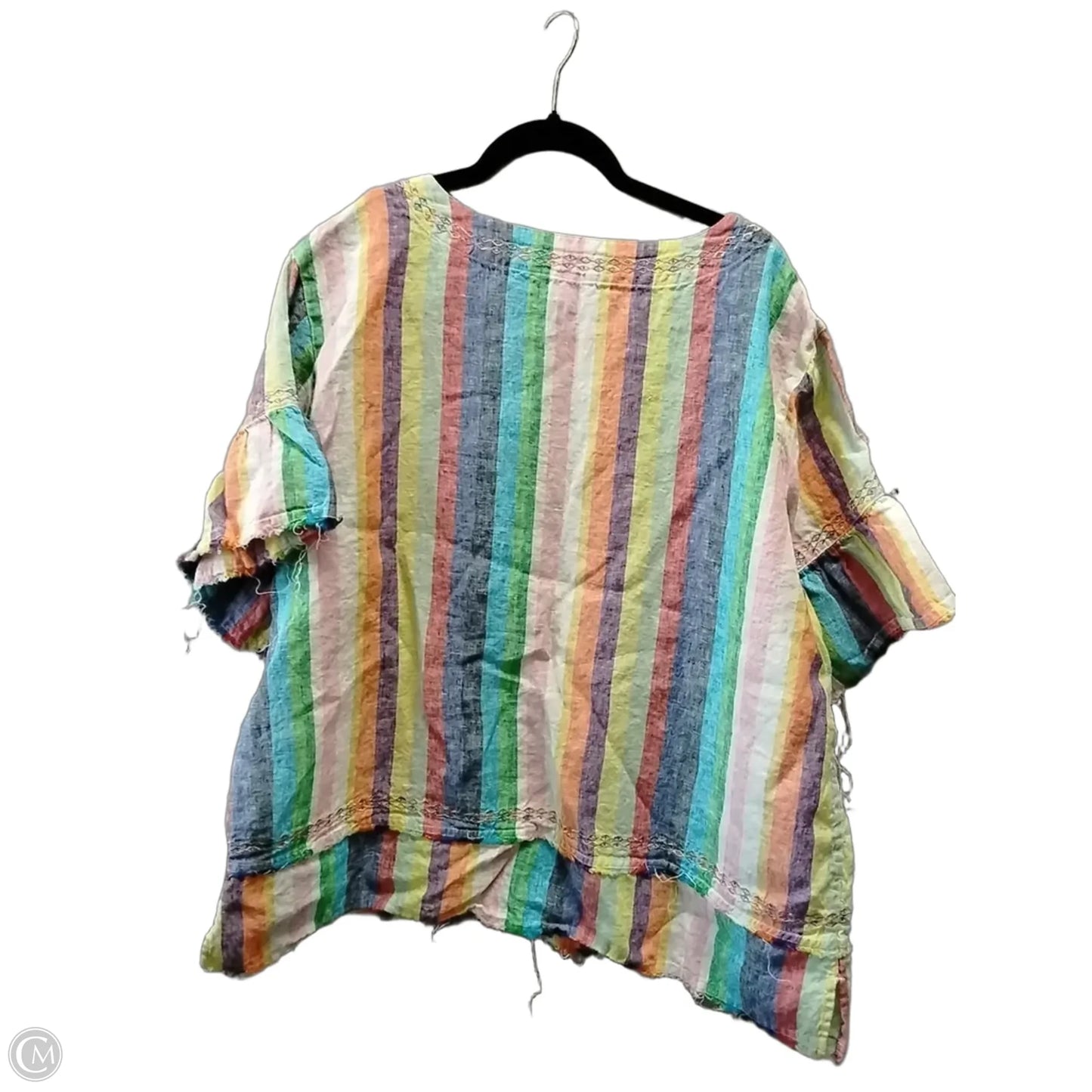 Top Long Sleeve By John Mark In White, Size: 1x