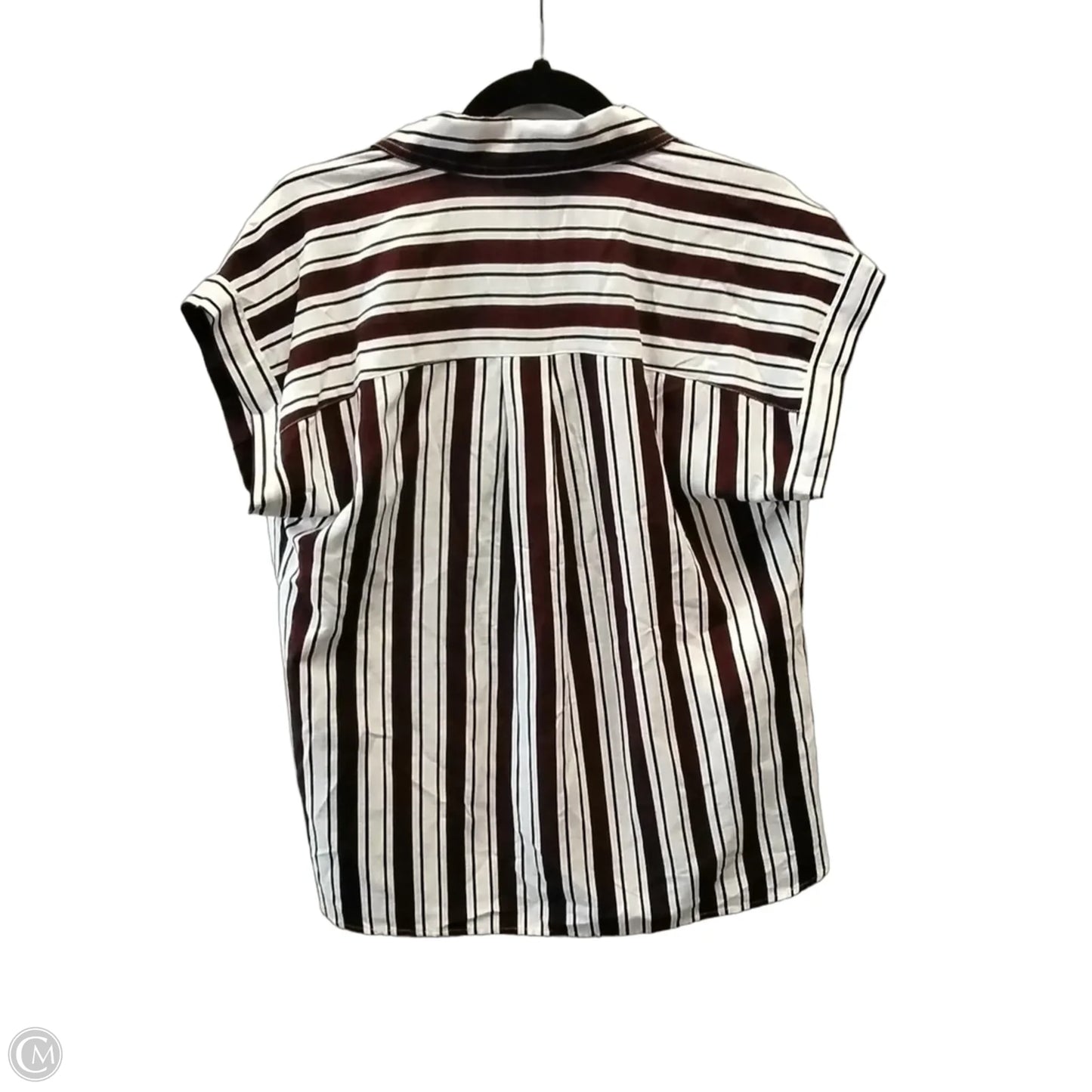 Top Short Sleeve By Loft In Striped Pattern, Size: M