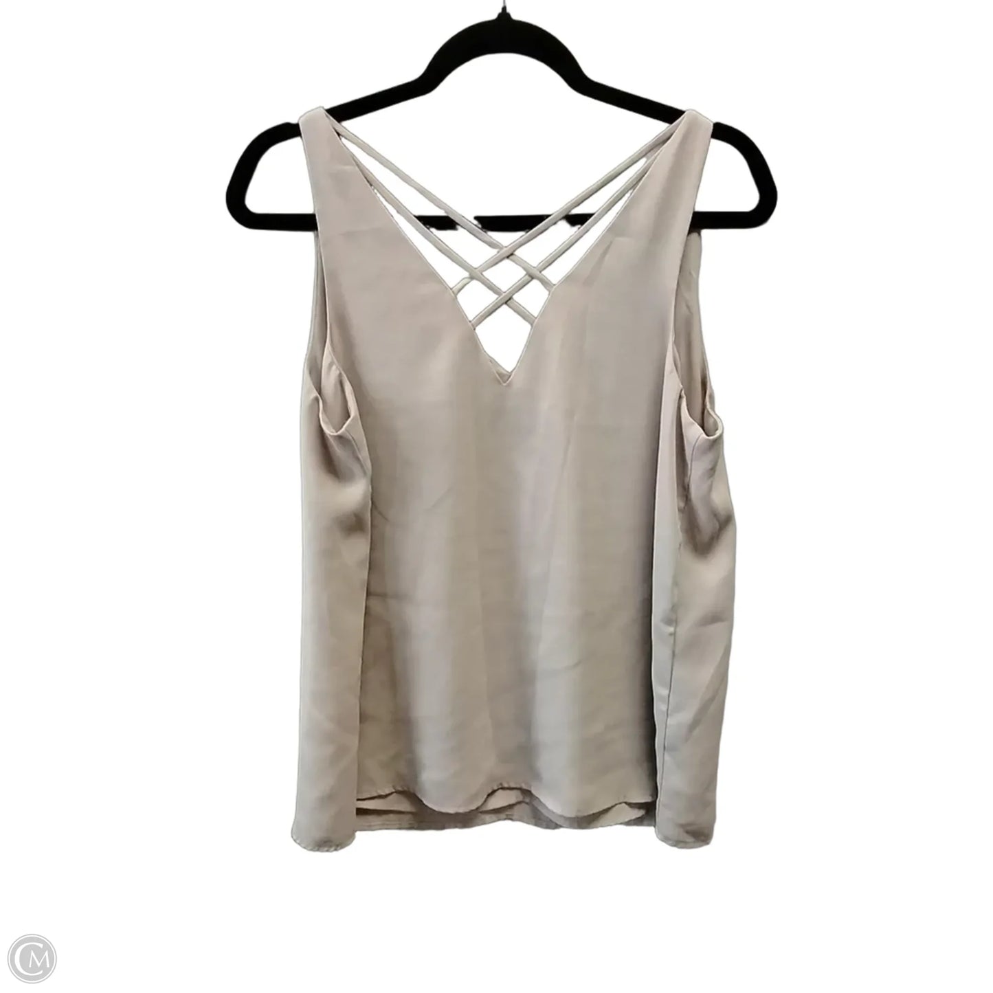 Blouse Sleeveless By Express In Brown, Size: M