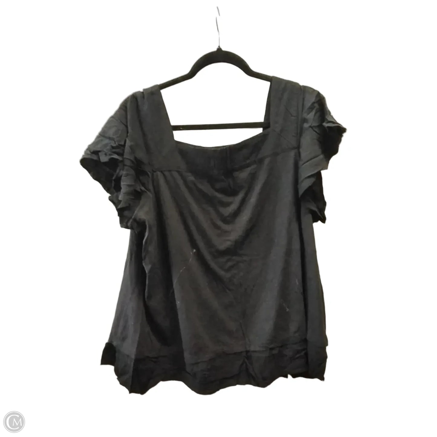 Top Short Sleeve By Vince Camuto In Black, Size: 2x
