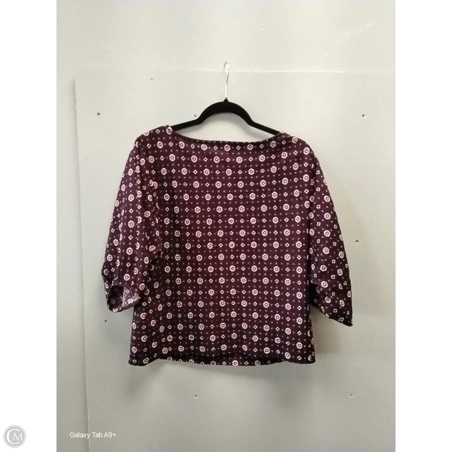 Top 3/4 Sleeve By Loft In Purple, Size: M