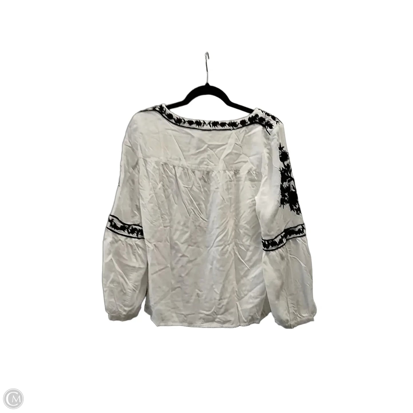 Top Long Sleeve By Chicos In White, Size: M