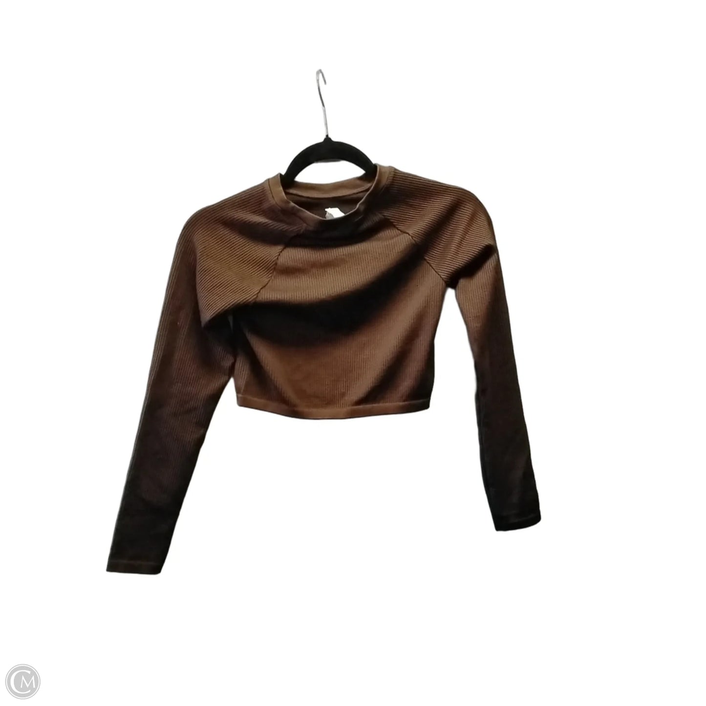 Athletic Top Long Sleeve Crewneck By Offline In Brown, Size: S