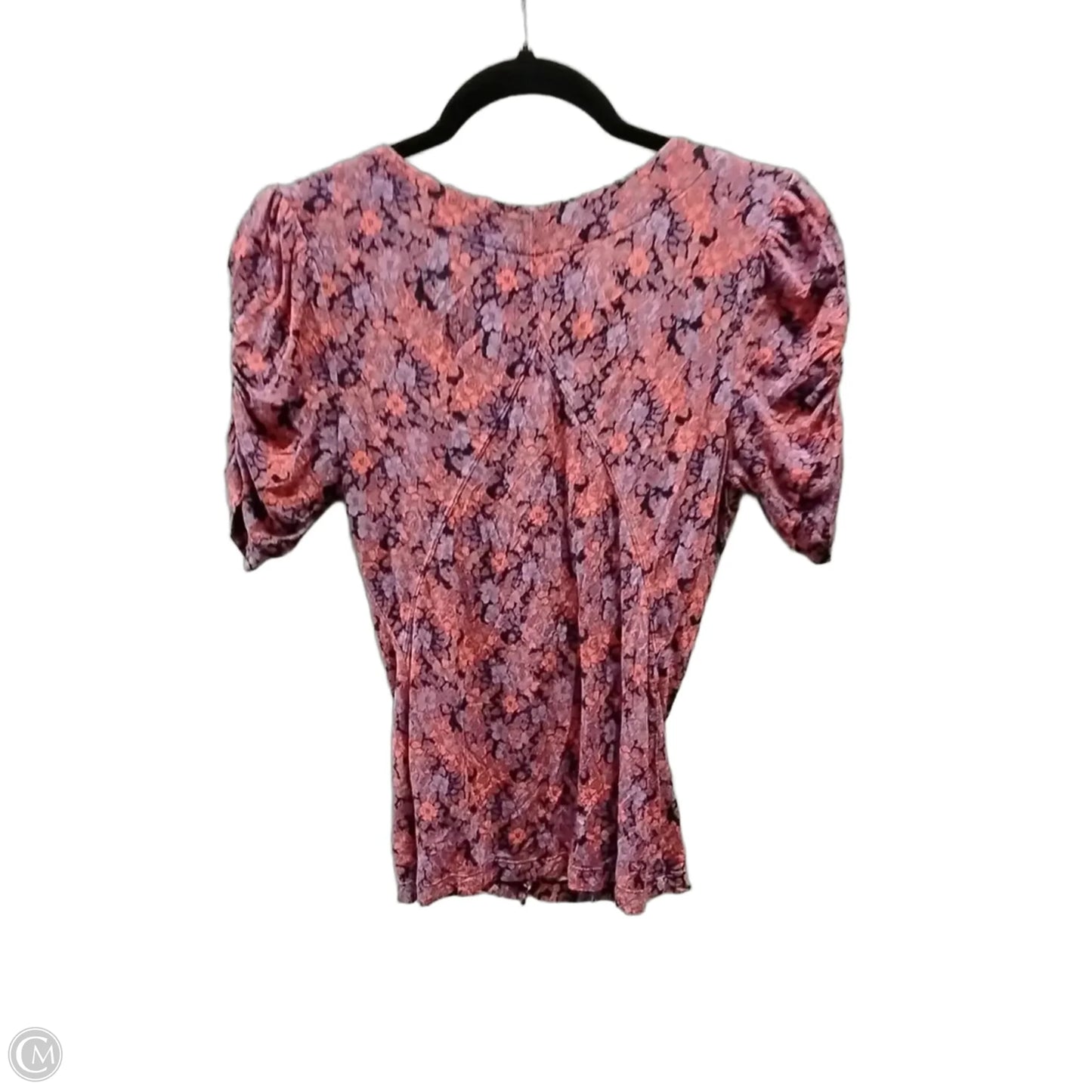 Top Short Sleeve By Free People In Floral Print, Size: M