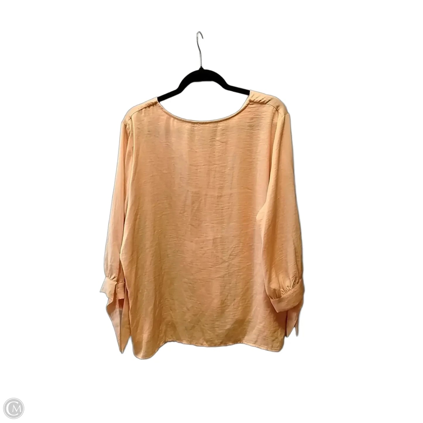 Blouse Long Sleeve By Chicos In Orange, Size: Xl