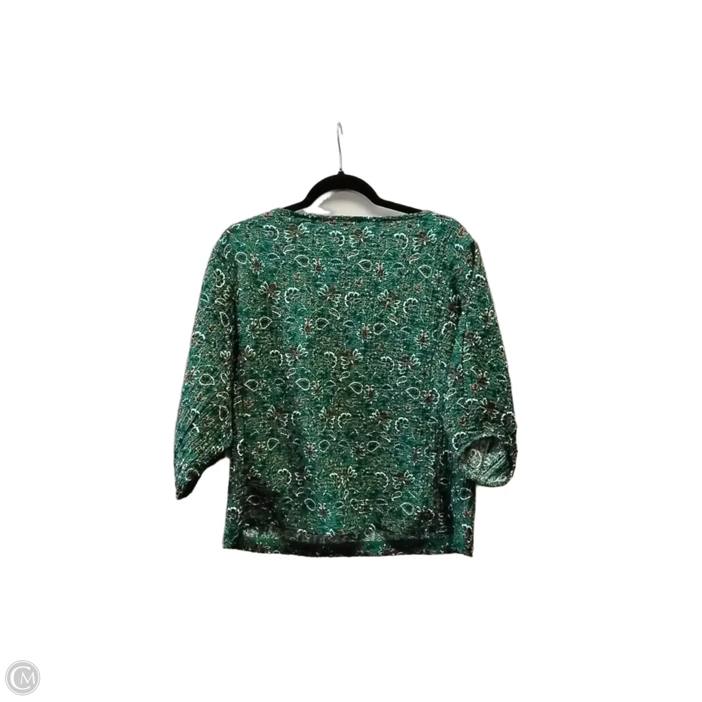 Blouse Long Sleeve By Loft In Green, Size: M