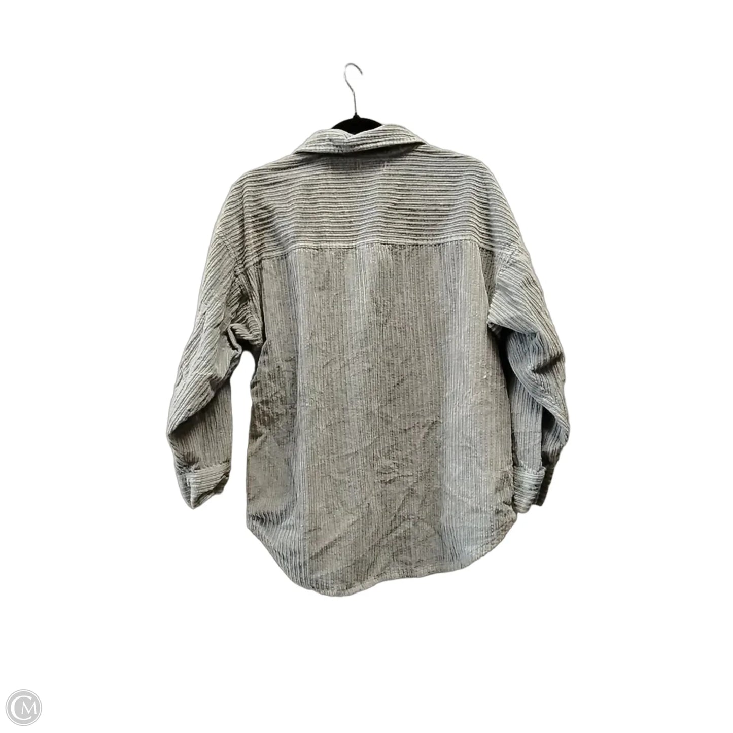 Jacket Shirt By Arizona In Grey, Size: S