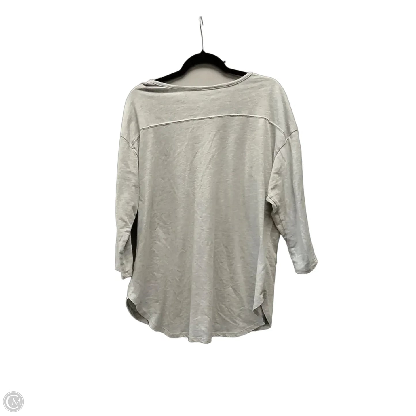 Top Long Sleeve By Wonderly In Grey, Size: 1x