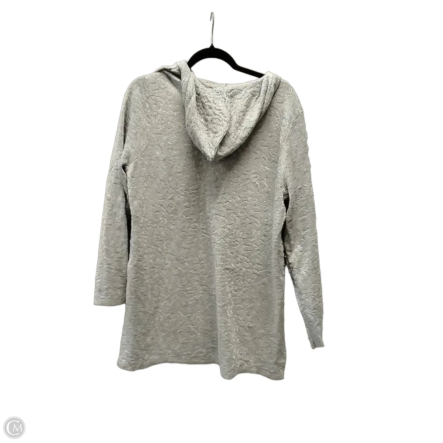 Sweatshirt Hoodie By Chicos In Grey, Size: L