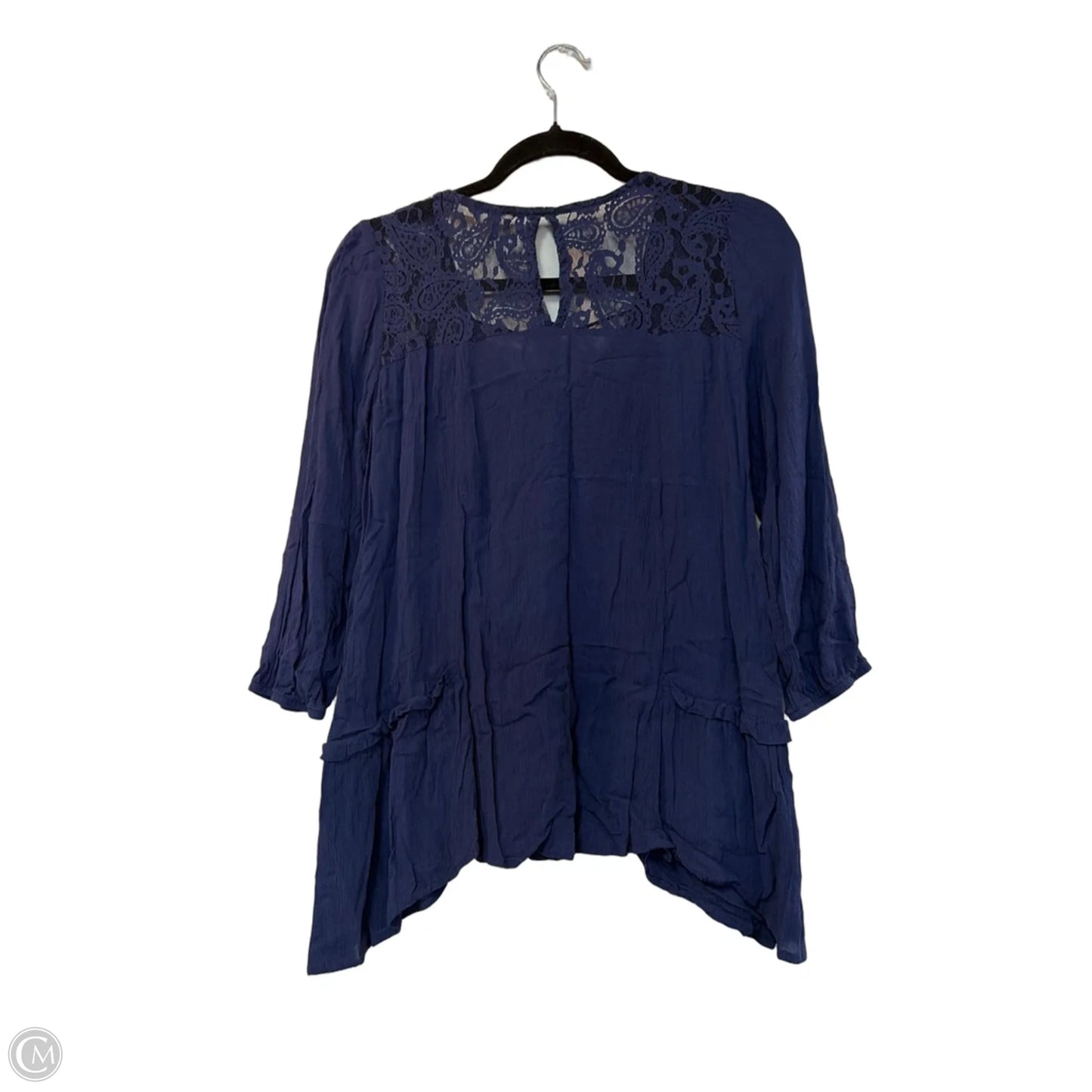 Blouse Long Sleeve By Jolt In Blue, Size: M