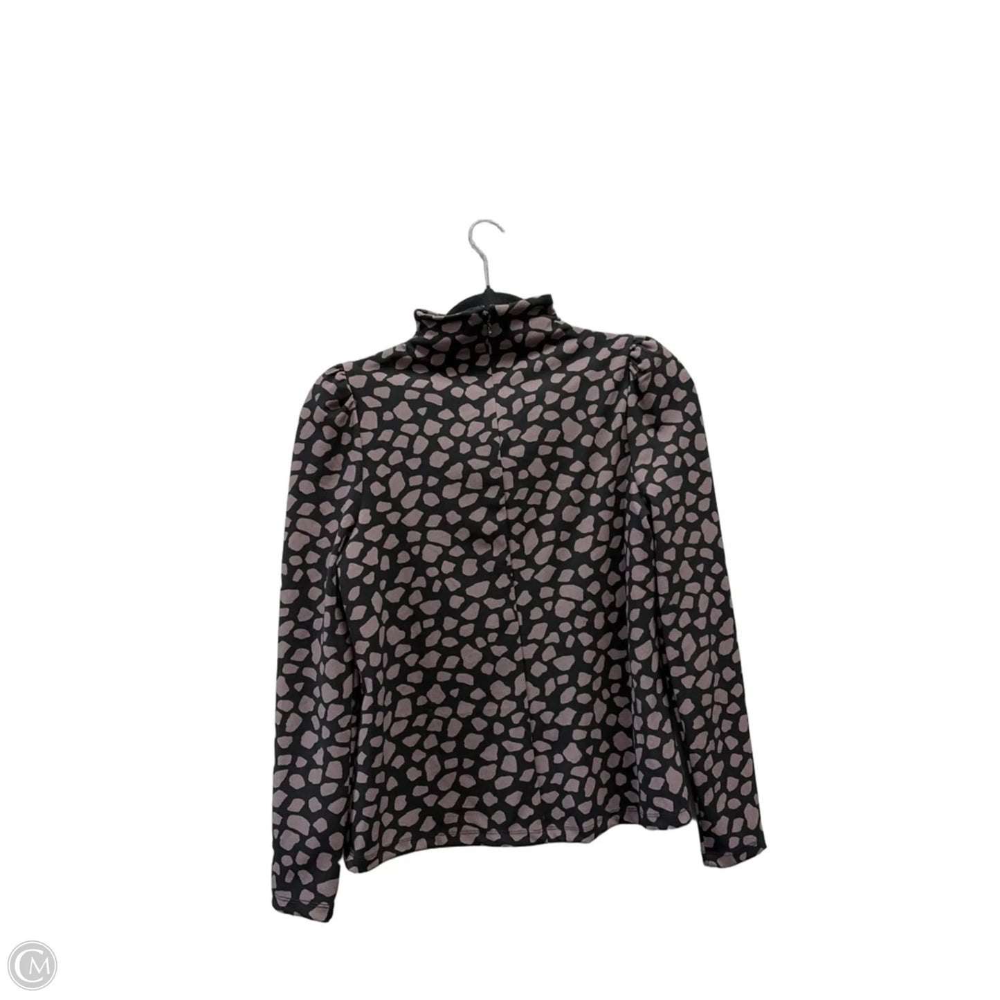 Top Long Sleeve By Ann Taylor In Black & Purple, Size: Xxs
