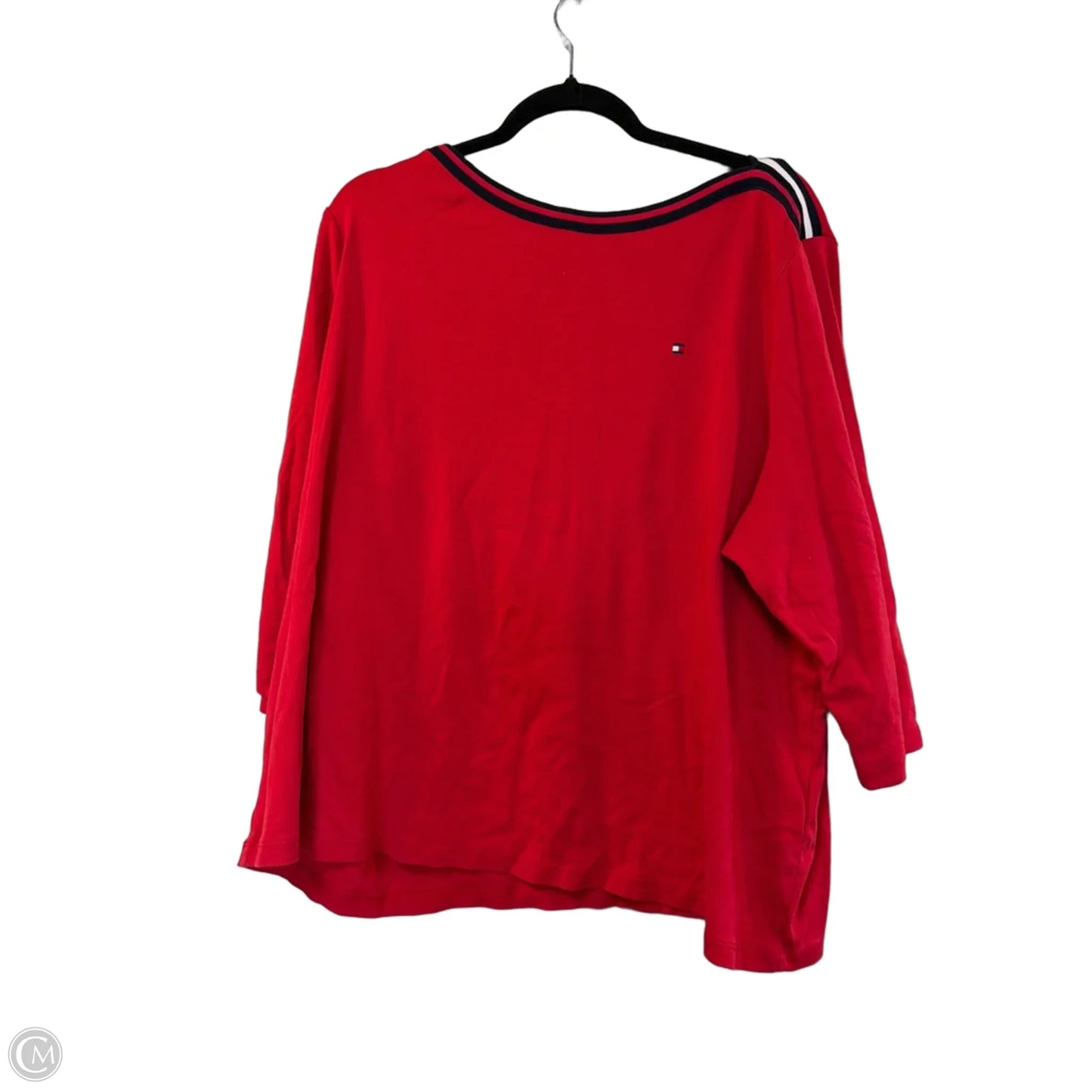 Top Long Sleeve By Tommy Hilfiger In Red, Size: 3x
