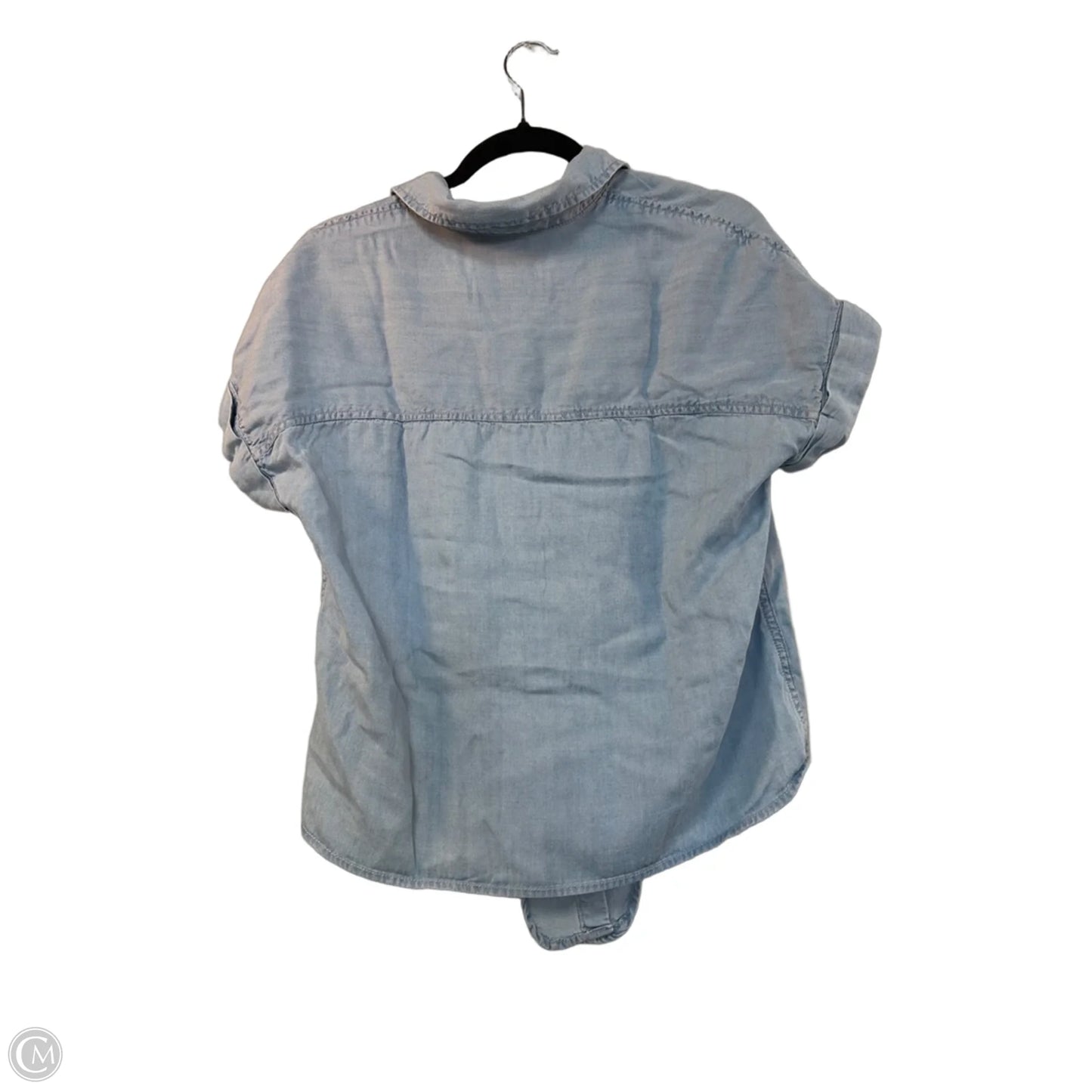 Top Short Sleeve By Cloth & Stone In Blue Denim, Size: S