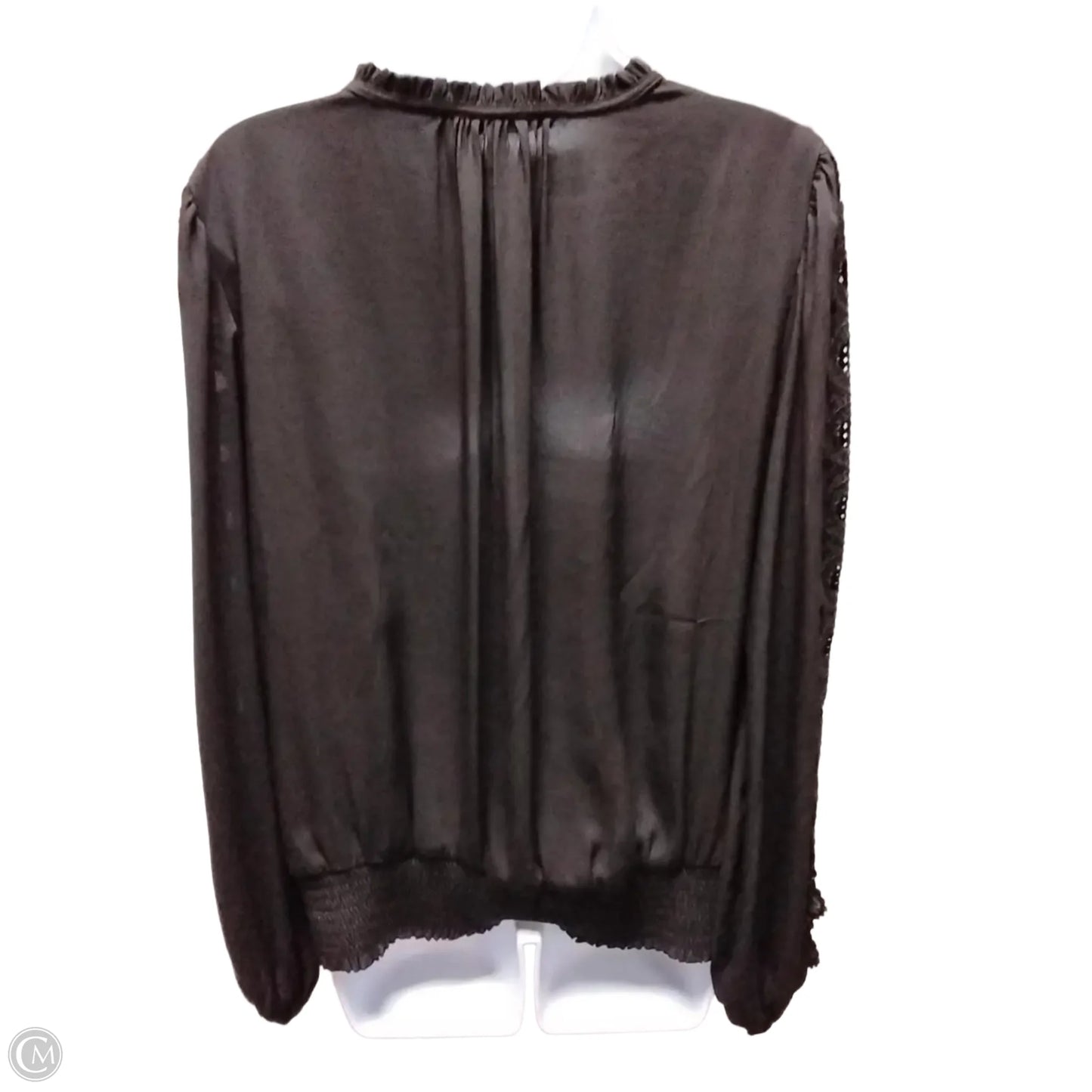 Blouse Long Sleeve By White House Black Market In Black, Size: L
