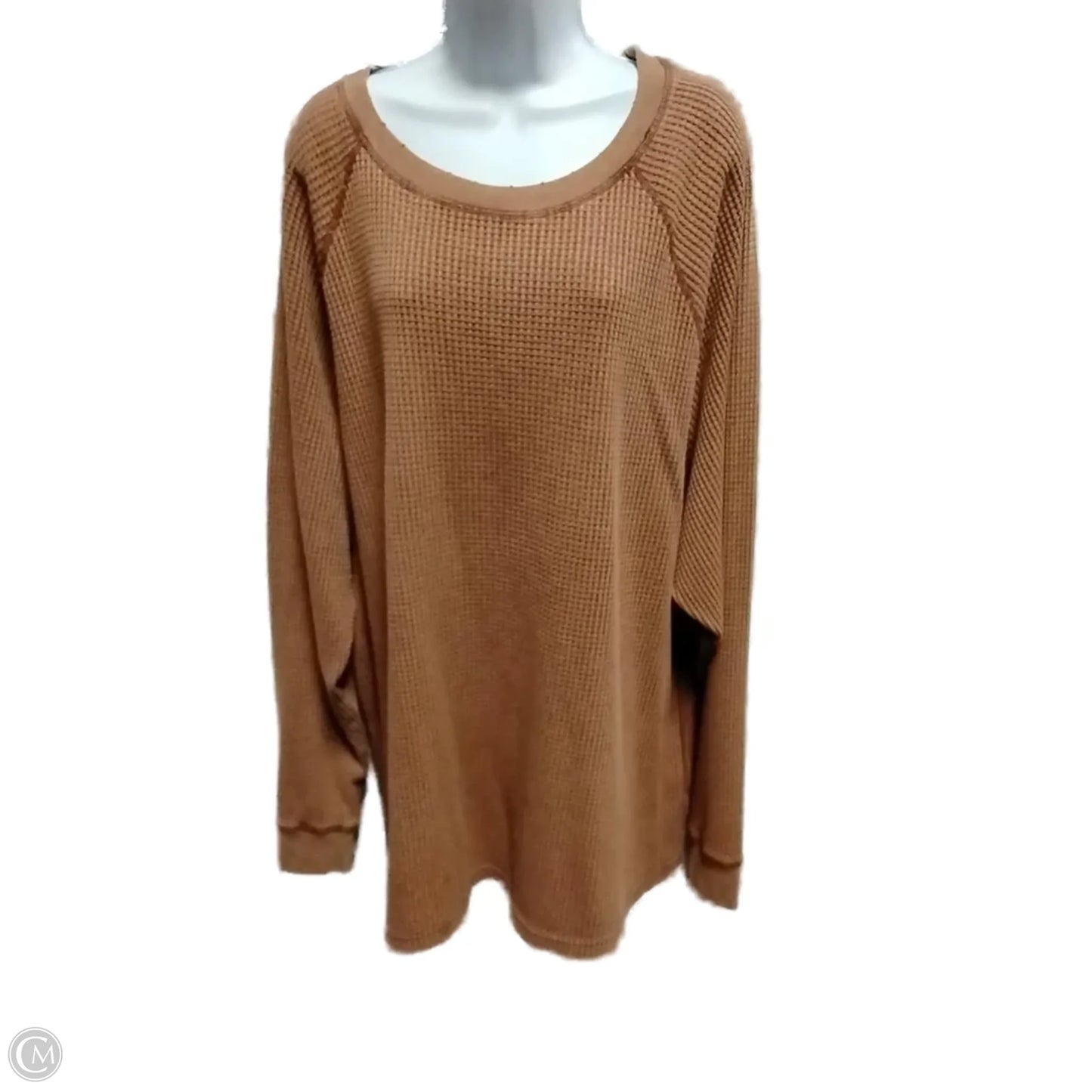 Top Long Sleeve By No Boundaries In Orange, Size: 3x