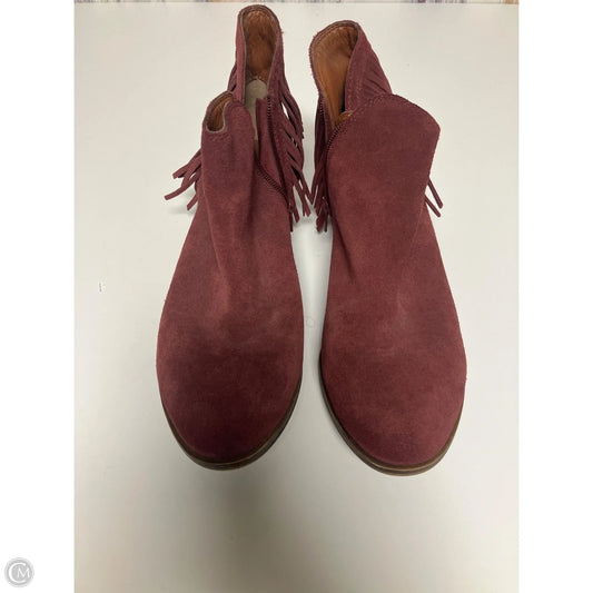 Boots Ankle Heels By Lucky Brand In Pink, Size: 10