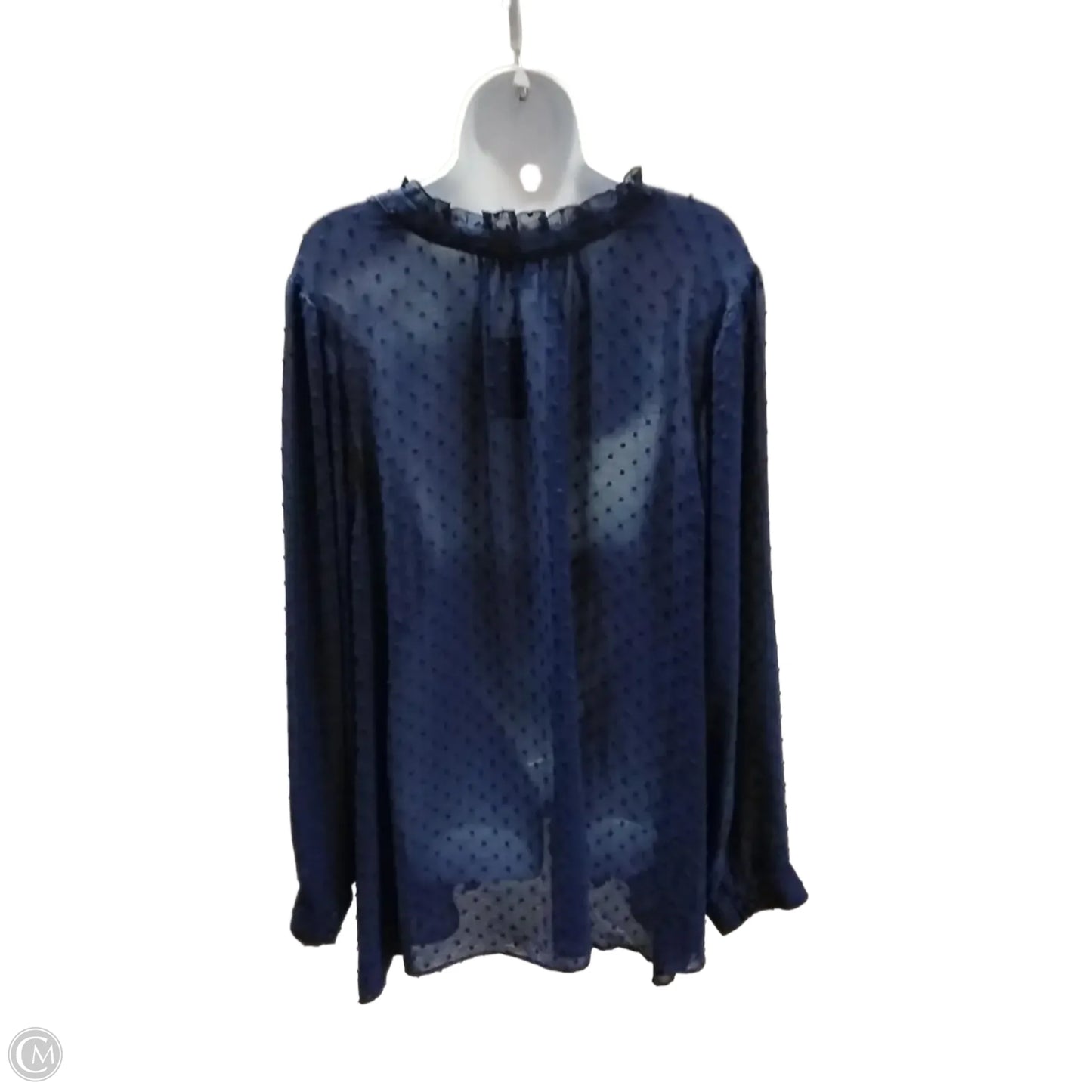 Blouse Long Sleeve By Torrid In Blue, Size: 5