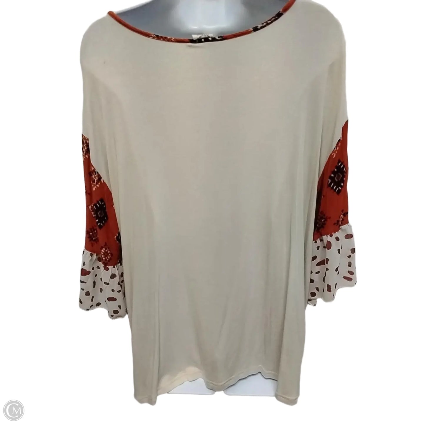 Top Short Sleeve By Clothes Mentor In Yellow, Size: 2x