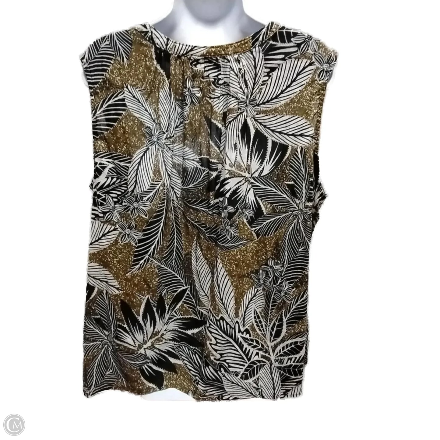 Blouse Sleeveless By Liz Claiborne In Multi-colored, Size: Xxl