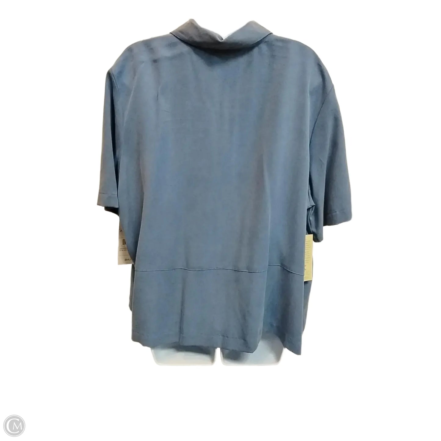 Top Short Sleeve By Studio Works In Blue, Size: 1x