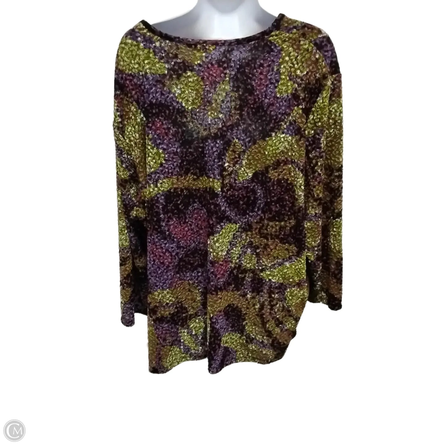 Top 3/4 Sleeve By Allison Daley In Multi-colored, Size: 3x