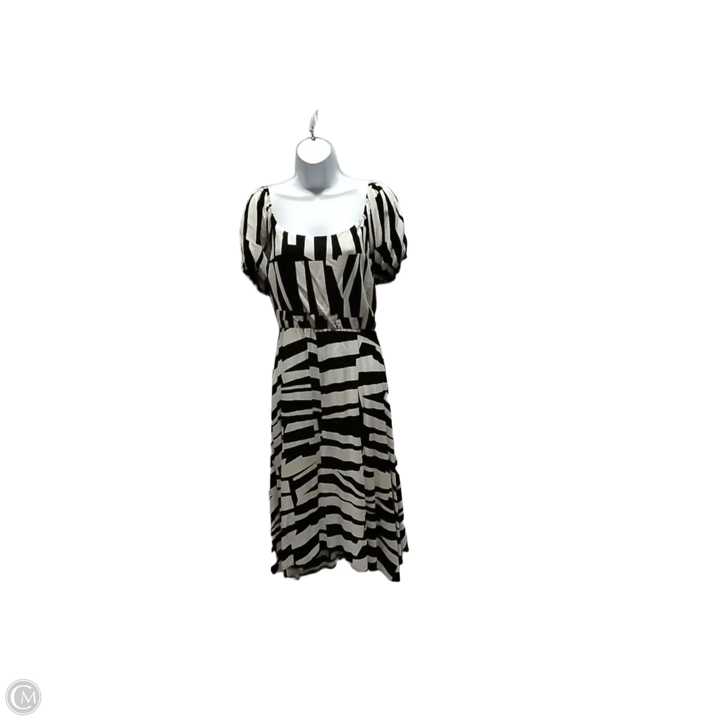 Dress Casual Midi By Luxology In Black & White, Size: Xl