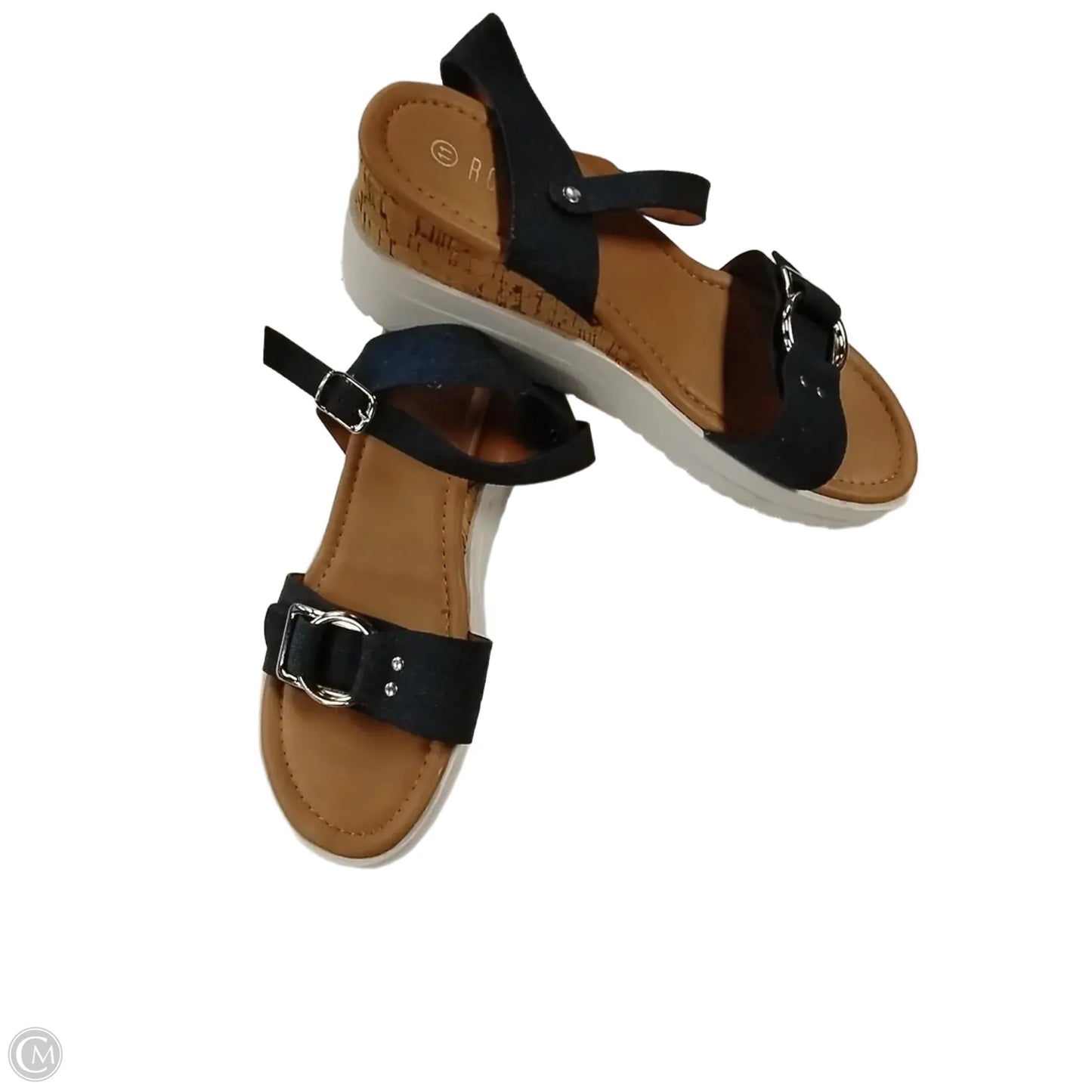 Sandals Heels Platform By Rouge In Blue, Size: 11