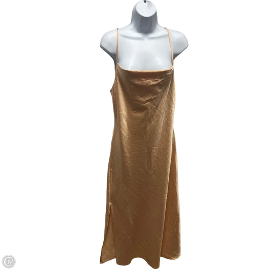 Dress Casual Maxi By Flat White In Peach, Size: L