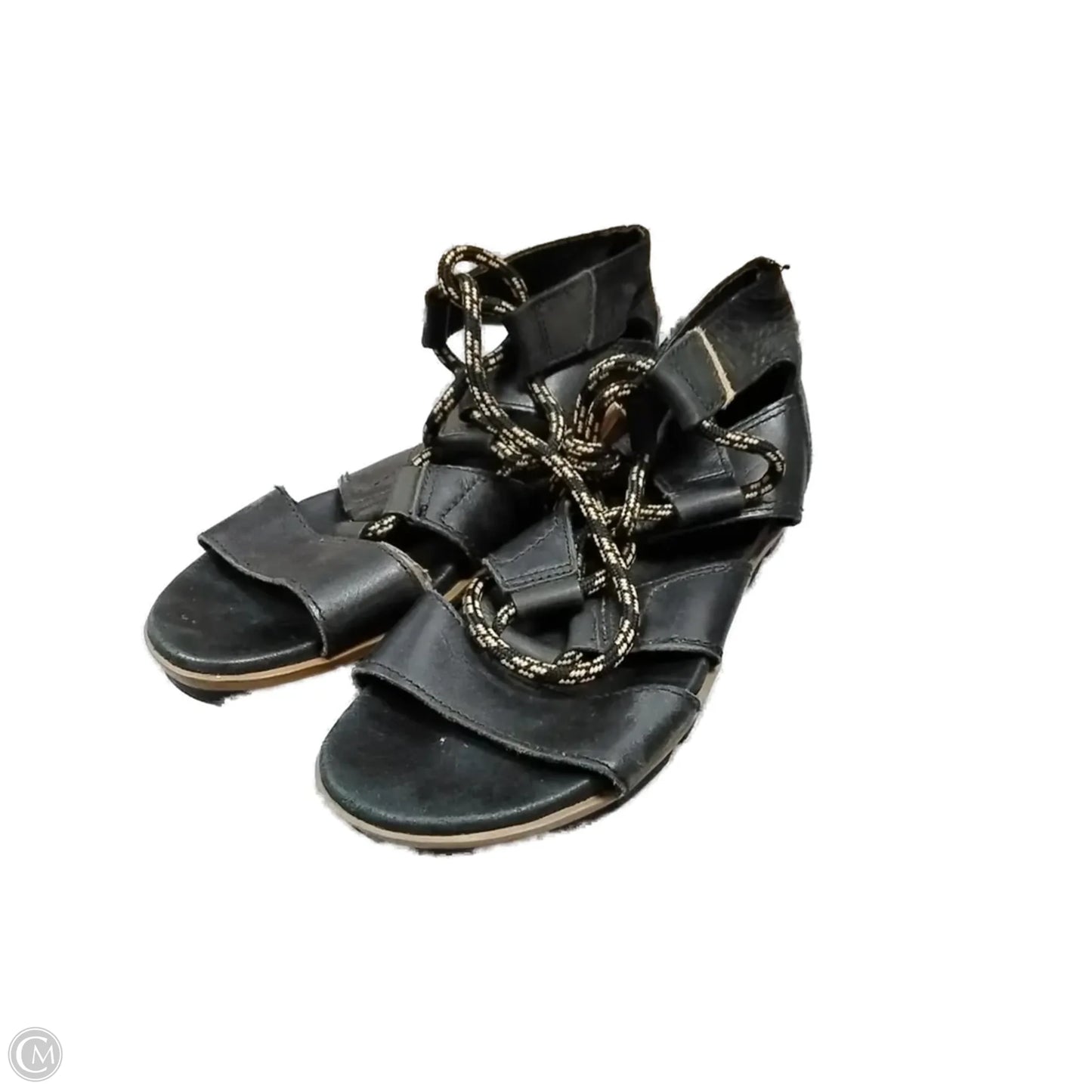 Sandals Flats By Sorel In Black, Size: 8