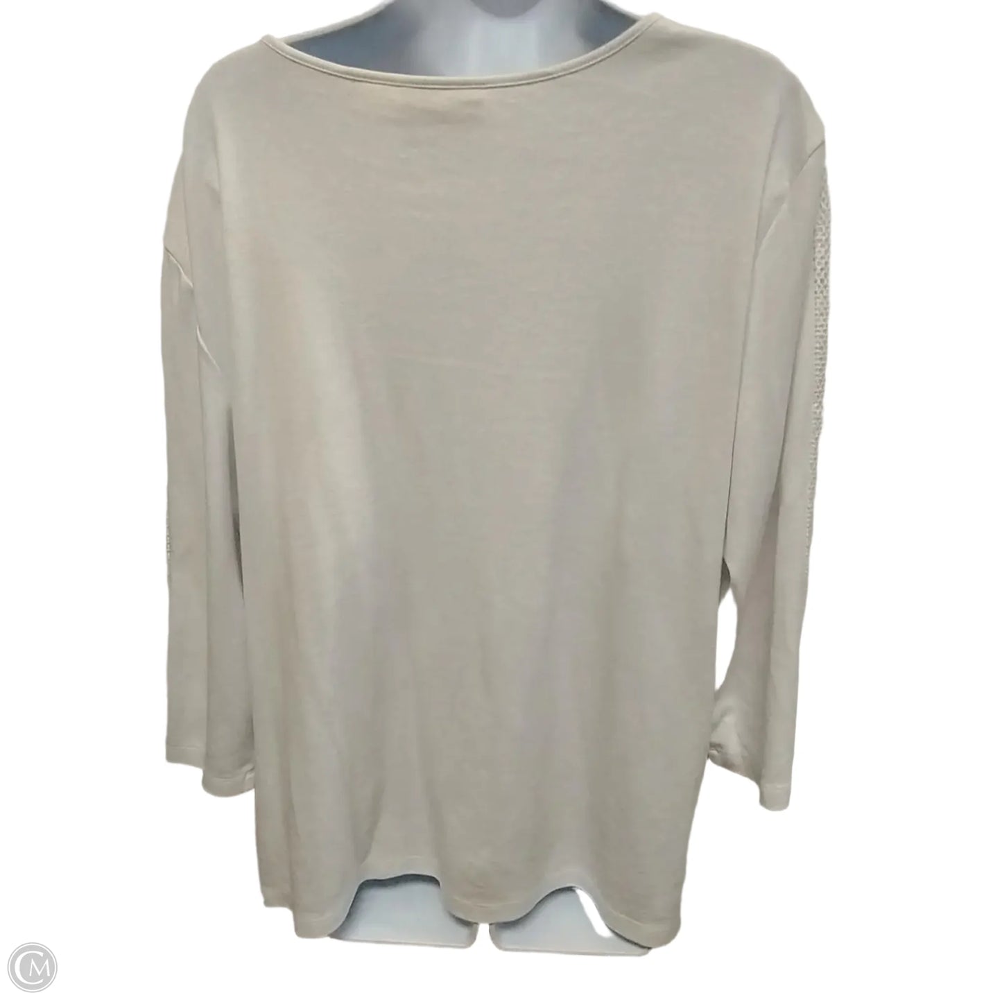 Top 3/4 Sleeve By Alfred Dunner In White, Size: Xl