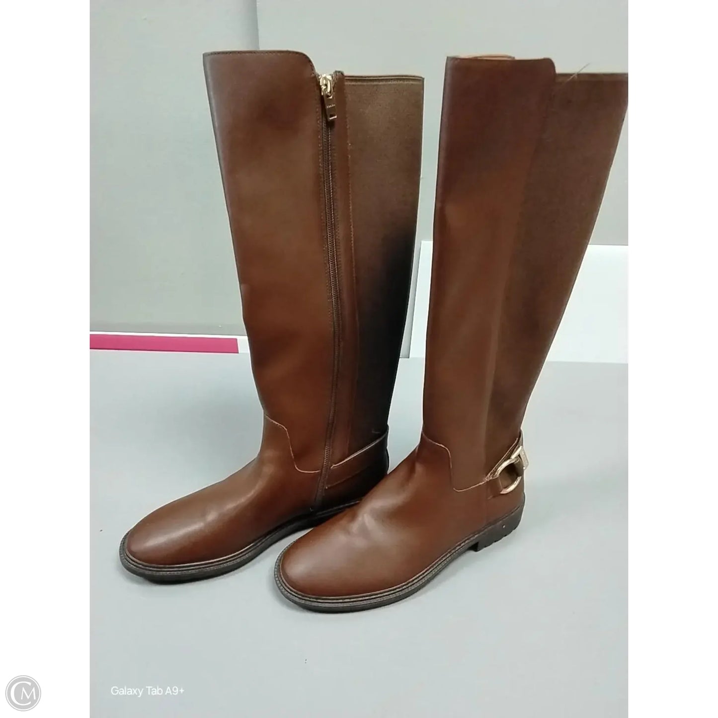 Boots Designer By Coach In Brown, Size: 7