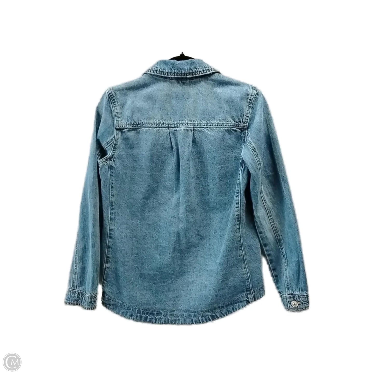 Jacket Denim By Curve Appeal In Blue Denim, Size: S