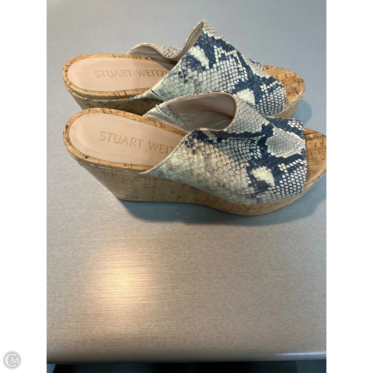 Shoes Designer By Stuart Weitzman In Snakeskin Print, Size: 9.5