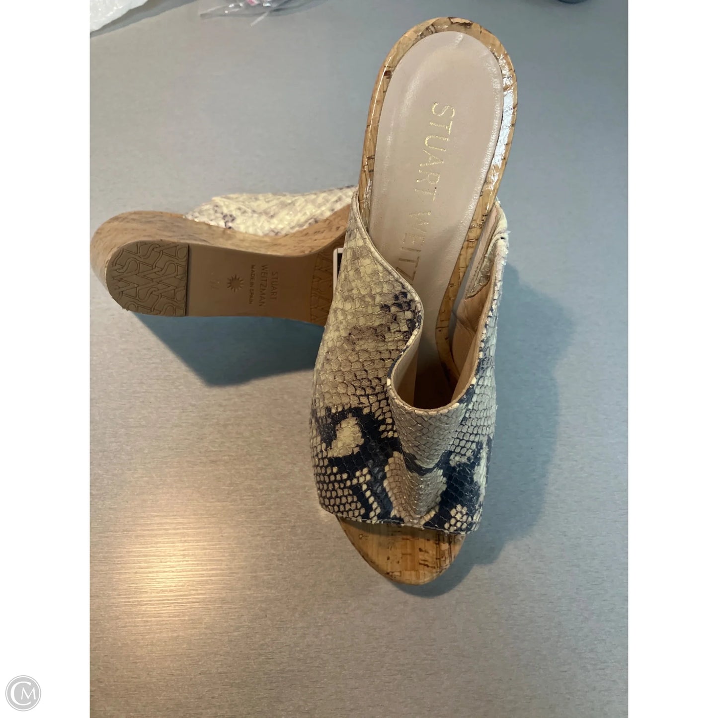 Shoes Designer By Stuart Weitzman In Snakeskin Print, Size: 9.5