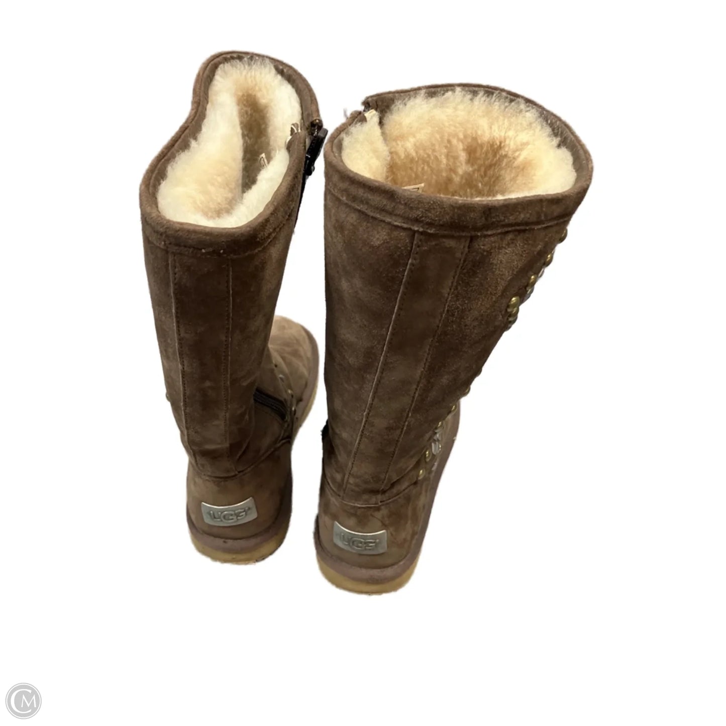 Boots Designer By Ugg In Brown, Size: 8