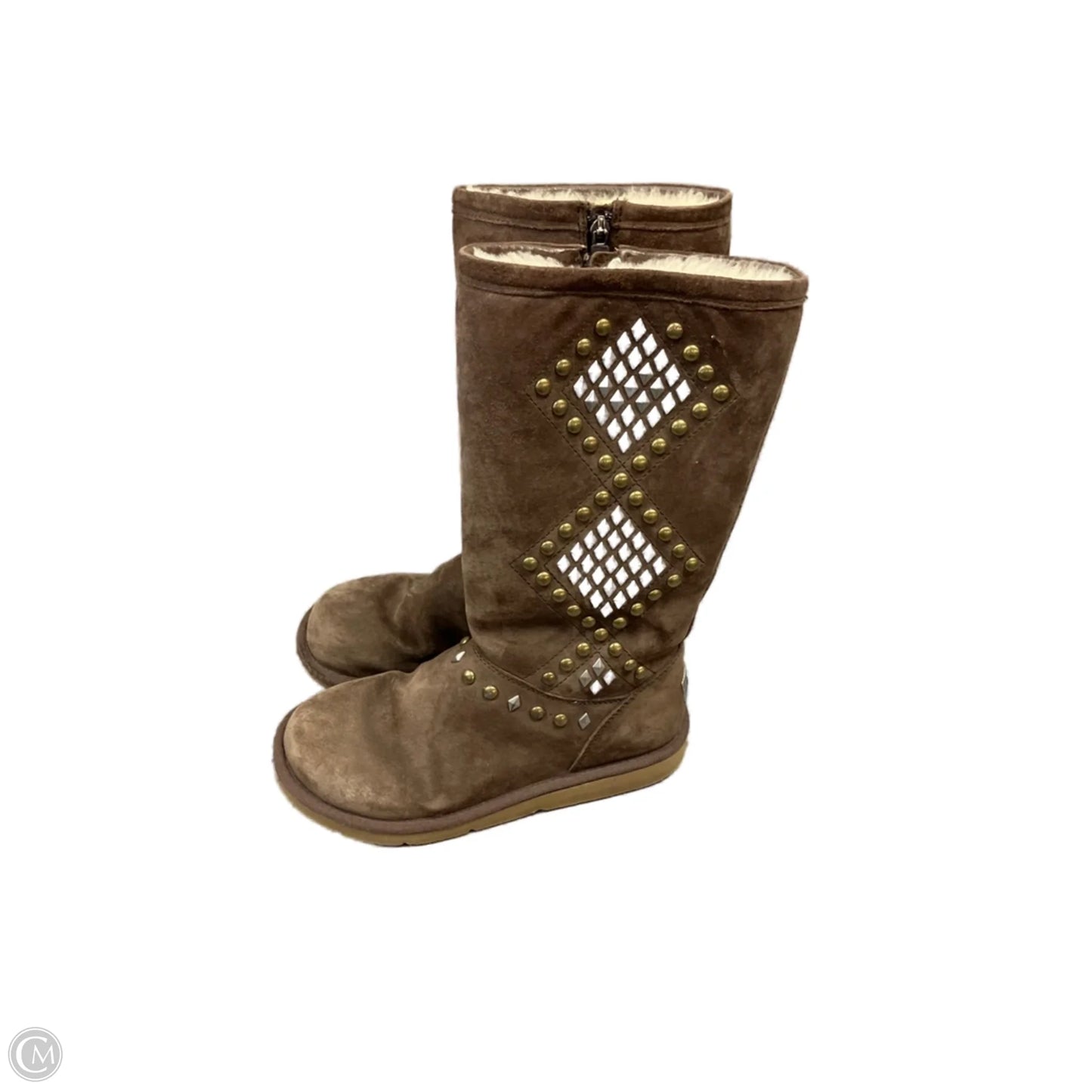 Boots Designer By Ugg In Brown, Size: 8